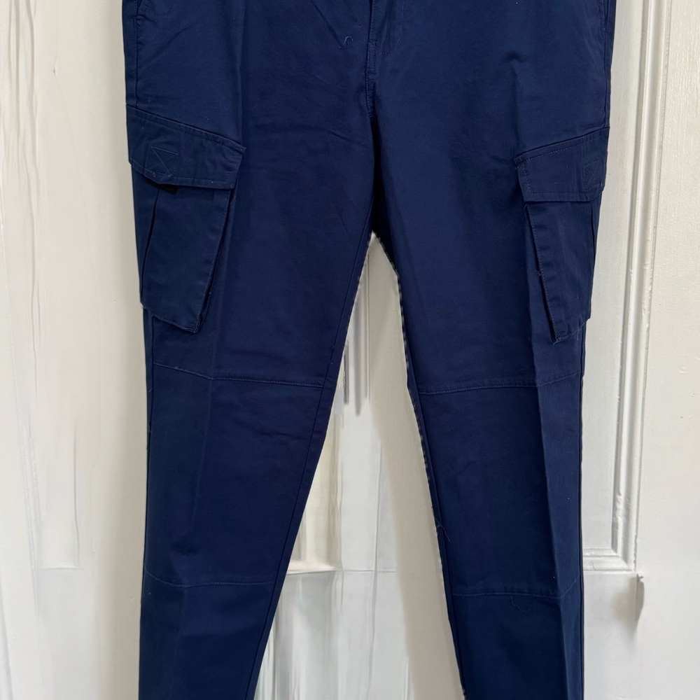 Galaxy By Harvic Blue Cargo Pants Modern Fit